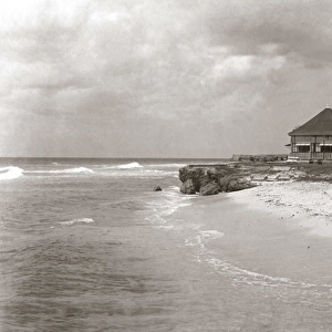 On the beach, Hastings, Barbados, West Indies, circa 1900