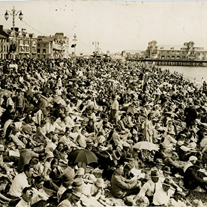 The beach at Southsea on 7 September 1929 during the 192?