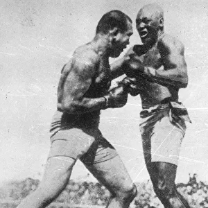 Beau Jack, American boxer, in a boxing match