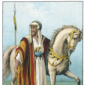 Bedouin Arab with horse