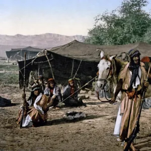 Bedouin and their tent, north Africa, ca890s