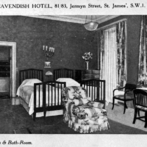 Bedroom of the Cavendish Hotel
