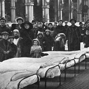 Belgian refugees accommodated at Alexandra Palace, WW1