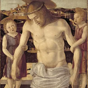 BELLINI, Giovanni (1430-1516). Dead Christ Supported