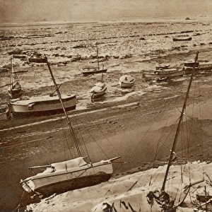 Benfleet Creek during the winter of 1947