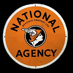 Benzole Company National Agency round sign