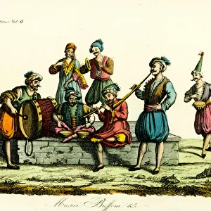 Berber musicians of the Bey of Tunis and comedians, 1828