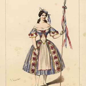 A bergere in the comic opera Les Mousquetaires