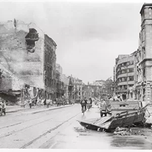 Berlin Germany, ruins in Potsdamer Platz 1945