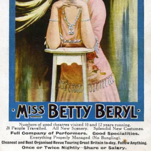 Betty Beryl in A E Smiths Revue, All Bluff, now in 20th year of tour