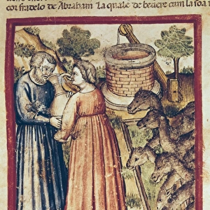 Bibbia istoriata padovana. 14th c. - 15th c. Rebeca
