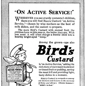 Birds Custard advertisement, WW1