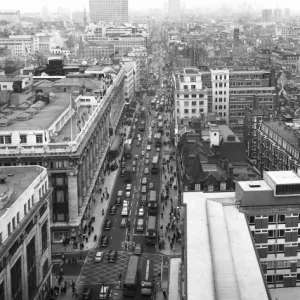 Birds-eye view of Oxford Street, London