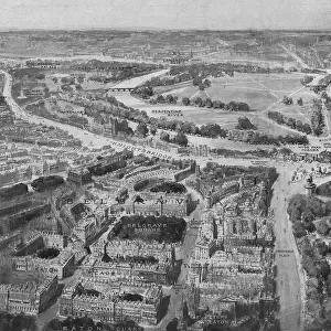 Birds-eye view of the Social London, 1914