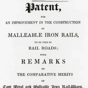 Birkinshaws?s Patent for malleable iron rails for railroads Birkinshaws?s Patent for malleable iron rails for railroads