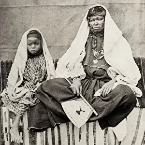 Biskra, woman and child, Algeria