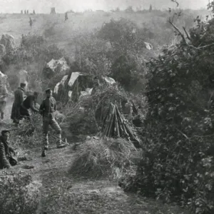 Bivouac in Bulgarian lines round Adrianople, Turkey