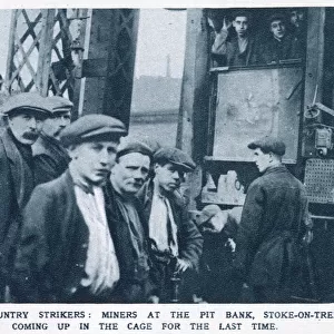 Black country strikers: miners at the pit bank, Stoke-on-Trent