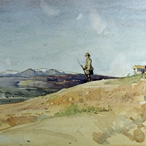 A Black Watch soldier on sentry duty - Salonika 1917
