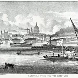 Blackfriars Bridge from the Surrey side with St Pauls Cathedral behind