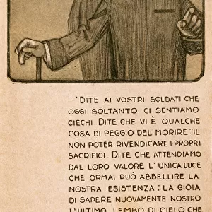Blind Italian soldier - WWI
