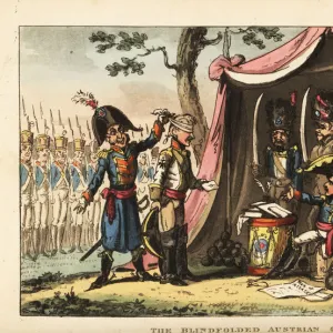 The blindfolded Austrian officer at the Battle of Ulm, 1805