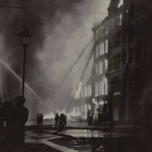 Blitz in London -- AFS firefighters in action, WW2