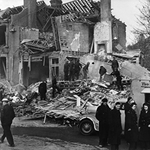 Blitz in London -- aftermath of bombing