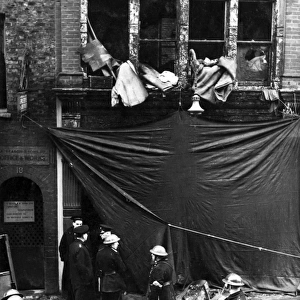 Blitz in London -- bombed out pub, WW2