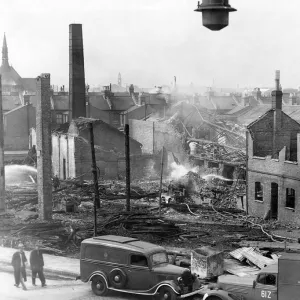 Blitz in London -- Glengall Road, Peckham, WW2