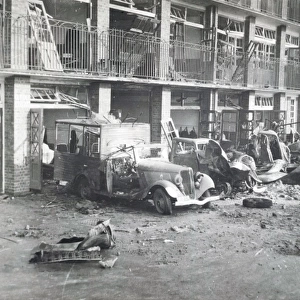 Blitz in London -- sub-fire station, Woolwich Road, WW2