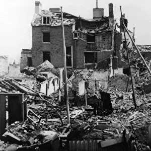 Blitz in London -- typical bomb site, WW2
