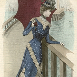 Blue & Lace Dress 1899