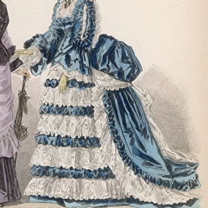 Blue & White Dress 1875