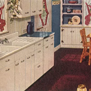 Blue and White Kitchen Date: 1948