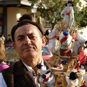 Boa Nova man with musical instrument, Funchal, Madeira