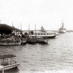 Boat landing, San Juan, Puerto Rico, circa 1900