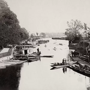 Boats on the river Thames at Henley, regatta