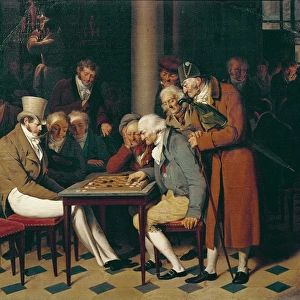 BOILLY, Louis Leopold (1761-1845). Game of Draughts