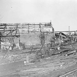Bomb damage at Aulnoye station. Belgium
