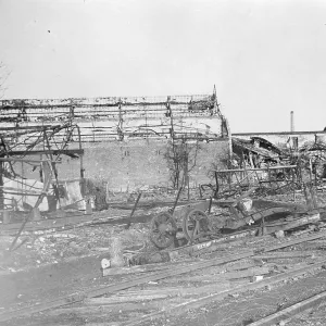 Bomb damage at Aulnoye station. Belgium