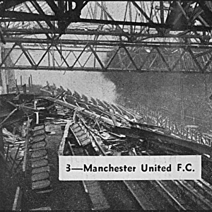 Bomb damage at Old Trafford - Manchester United