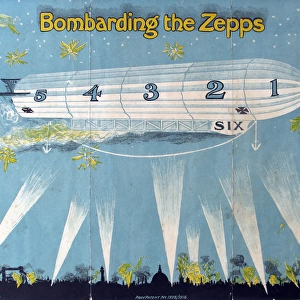 Bombarding the Zepps - advertising leaflet for this game