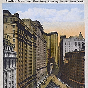 Bowling Green and Broadway looking North, New York, USA