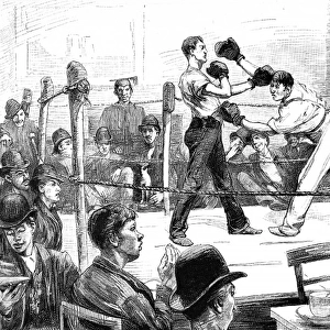 Boxing Match at a Mens Club, London, 1889