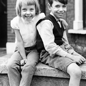 Boy and girl on a street in Balham, SW London