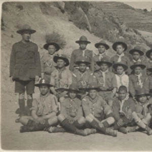 Boy scouts and their leader, Cyprus