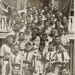 Boy scouts at Loyola Camp, British Honduras