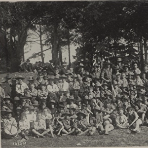 Boy scouts of Ponsonby Troop, New Zealand, at camp