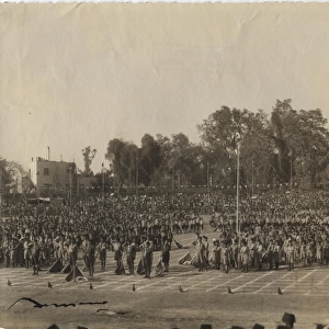 Boy scouts at a rally, Egypt